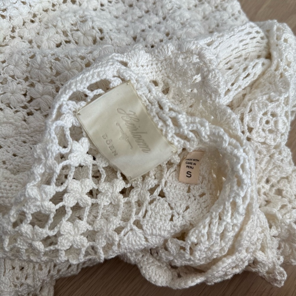 DOÊN Heirloom Amity Hand Knit Crochet Top - Picture 4 of 5